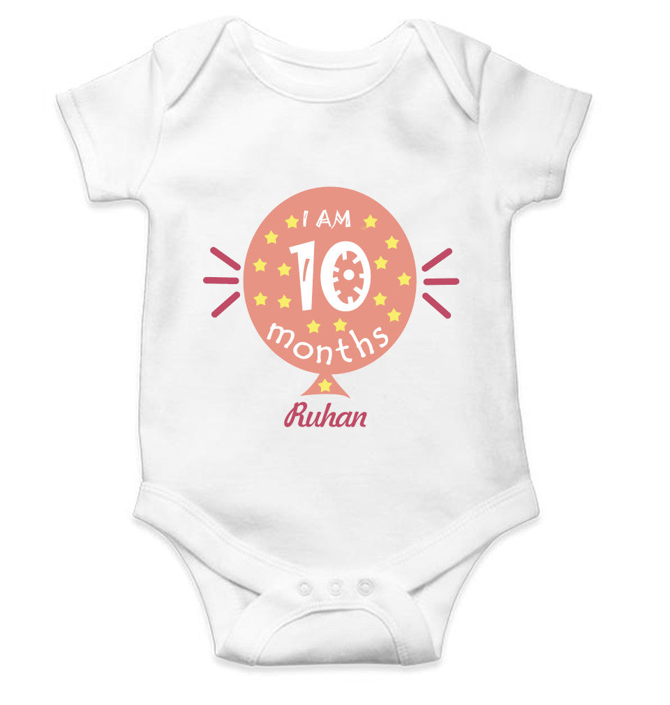 I Am Ten Months Rompers for Baby Boy- FunkyTeesClub