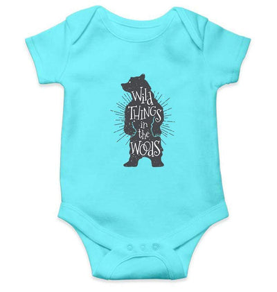 Wild things in the wood Bear Rompers for Baby Boy- FunkyTradition FunkyTradition