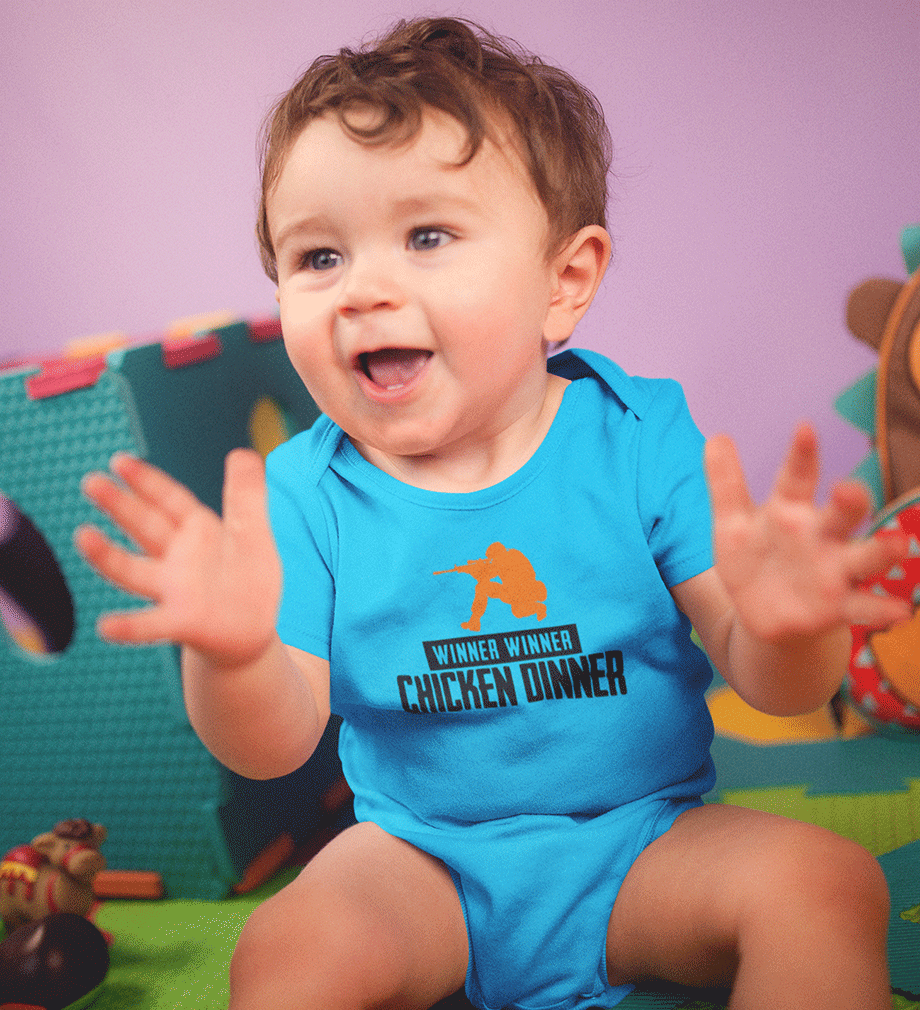 Winner Winner Chicken Dinner PUBG Rompers for Baby Boy- FunkyTradition FunkyTradition