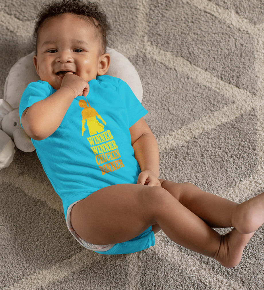 Winner Winner Chicken Dinner PUBG Rompers for Baby Boy- FunkyTradition FunkyTradition