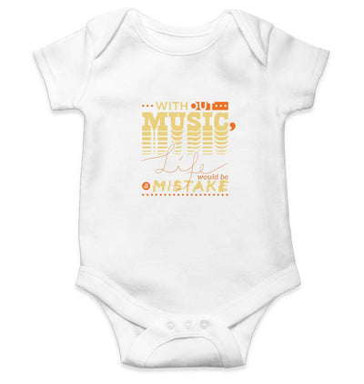 Without music life would be a mistake Rompers for Baby Girl- FunkyTradition FunkyTradition