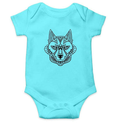 Wolf Abstract Rompers for Baby Boy- FunkyTradition FunkyTradition