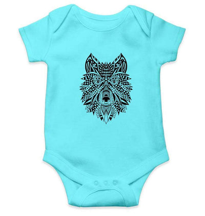 Wolf Abstract Rompers for Baby Boy- FunkyTradition FunkyTradition
