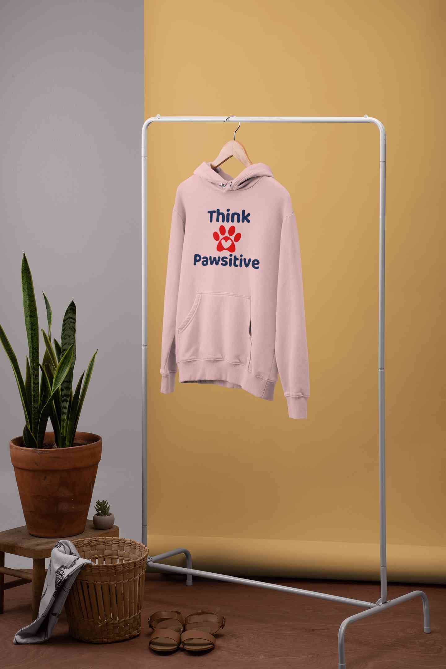 Think Pawsitive Men Hoodies-FunkyTeesClub