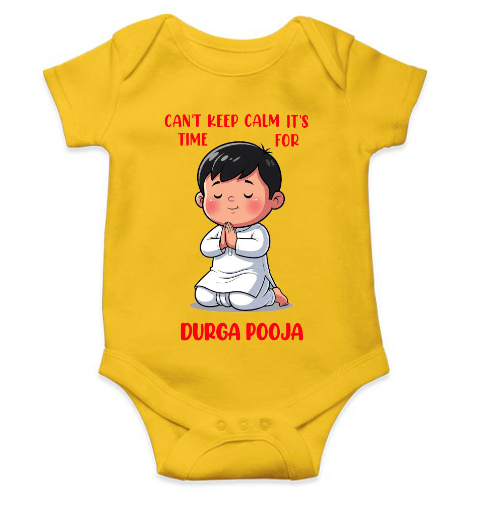 Can't Keep Calm It's Time For Durga Pooja Rompers for Baby Boy- FunkyTeesClub