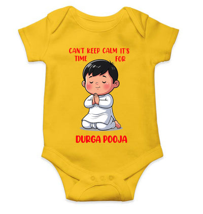 Can't Keep Calm It's Time For Durga Pooja Rompers for Baby Boy- FunkyTeesClub
