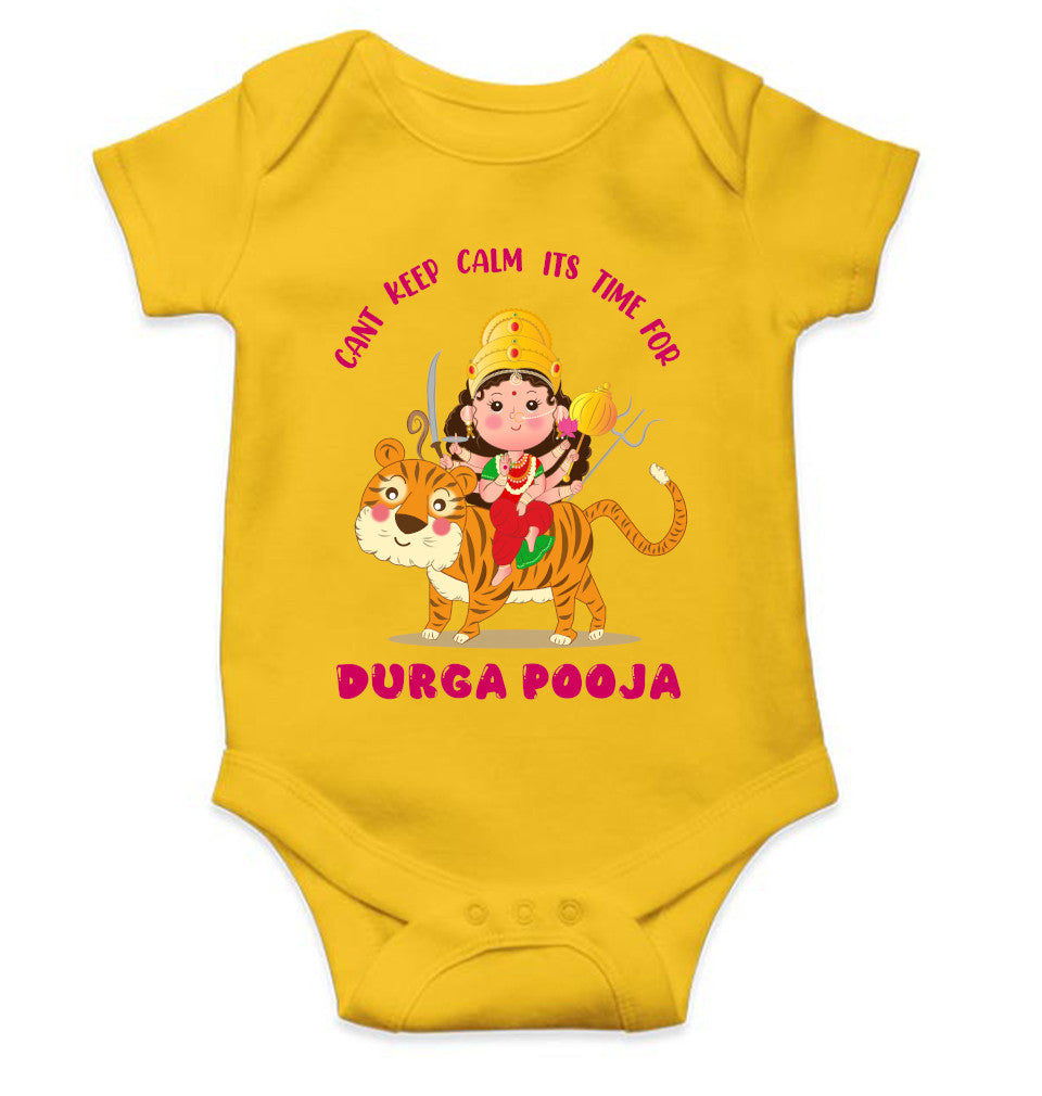 Can't Keep Calm It's Time For Durga Pooja Navratri Rompers for Baby Boy- FunkyTeesClub