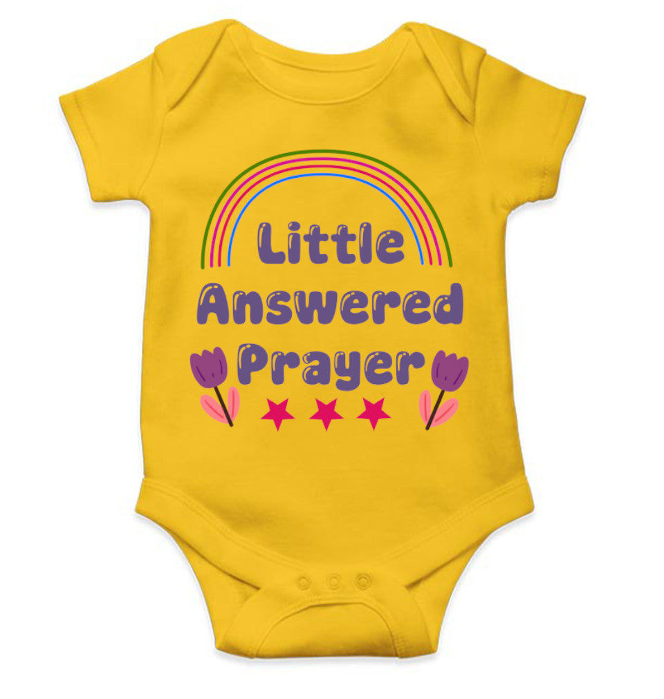Little Answered Prayer New Born Rompers for Baby Boy- FunkyTeesClub
