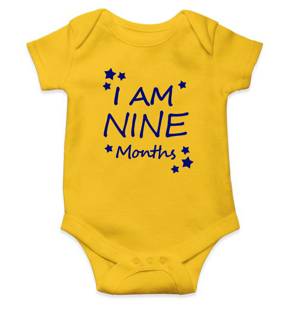 I Am Nine Months Rompers for Baby Boy- FunkyTeesClub