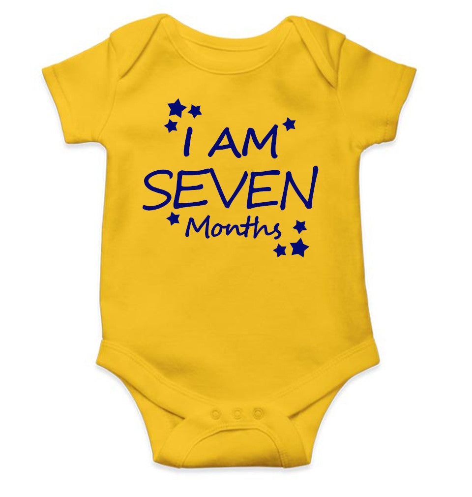 I Am Seven Months Rompers for Baby Girl- FunkyTeesClub