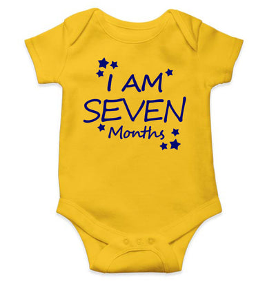 I Am Seven Months Rompers for Baby Boy- FunkyTeesClub