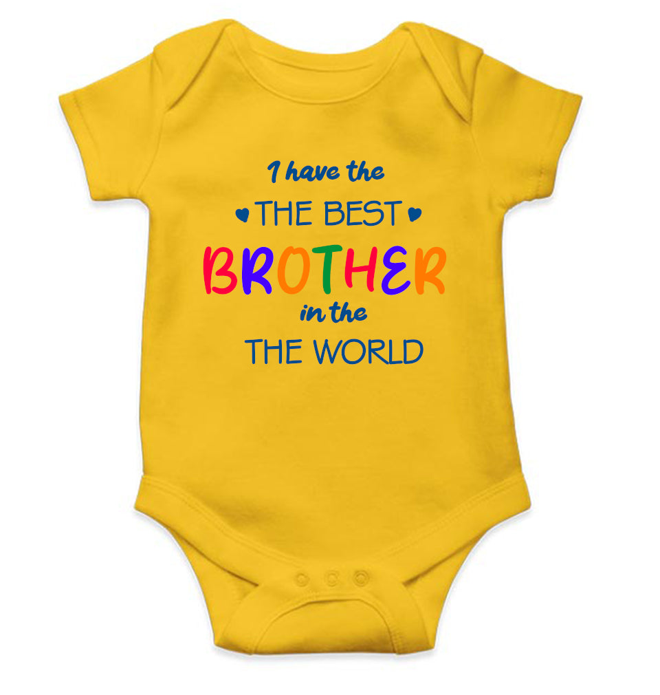 I Have The Best Brother In The World Rakshabandhan Rompers for Baby Girl- FunkyTeesClub