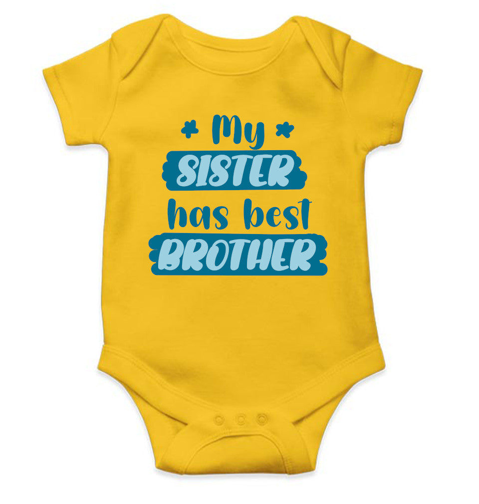My Sister Has Best Brother Rakshabadhan Rompers for Baby Boy- FunkyTeesClub