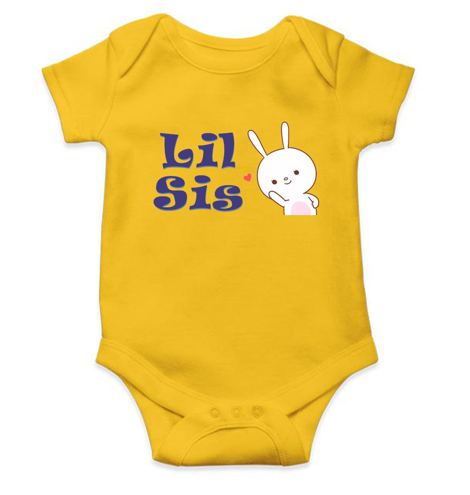 Little Sis Rakshabandhan Rompers for Baby Girl- FunkyTeesClub