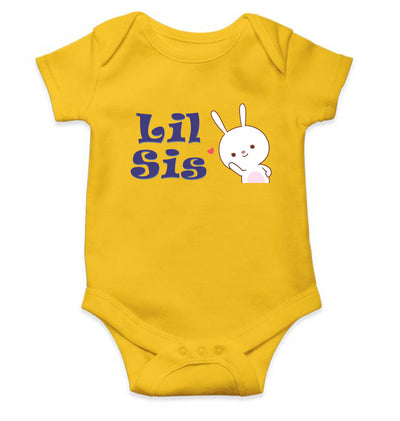 Little Sis Rakshabandhan Rompers for Baby Girl- FunkyTeesClub