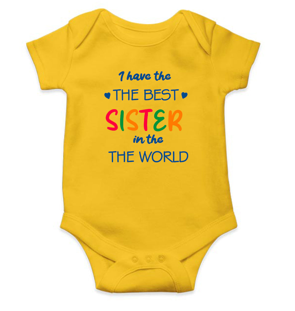 I Have The Best Sister In The World Rakshabadhan Rompers for Baby Boy- FunkyTeesClub
