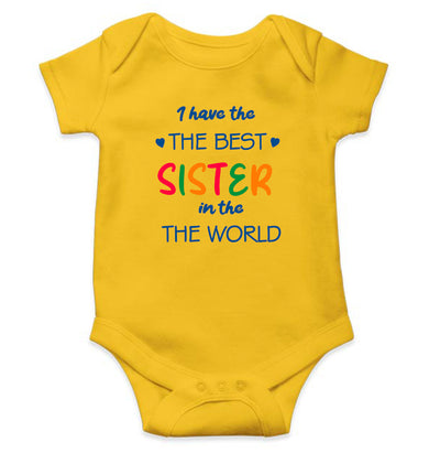 I Have The Best Sister In The World Rakshabadhan Rompers for Baby Boy- FunkyTeesClub