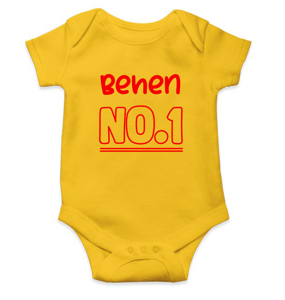 Behen No.1 Rakshabandhan Rompers for Baby Girl- FunkyTeesClub