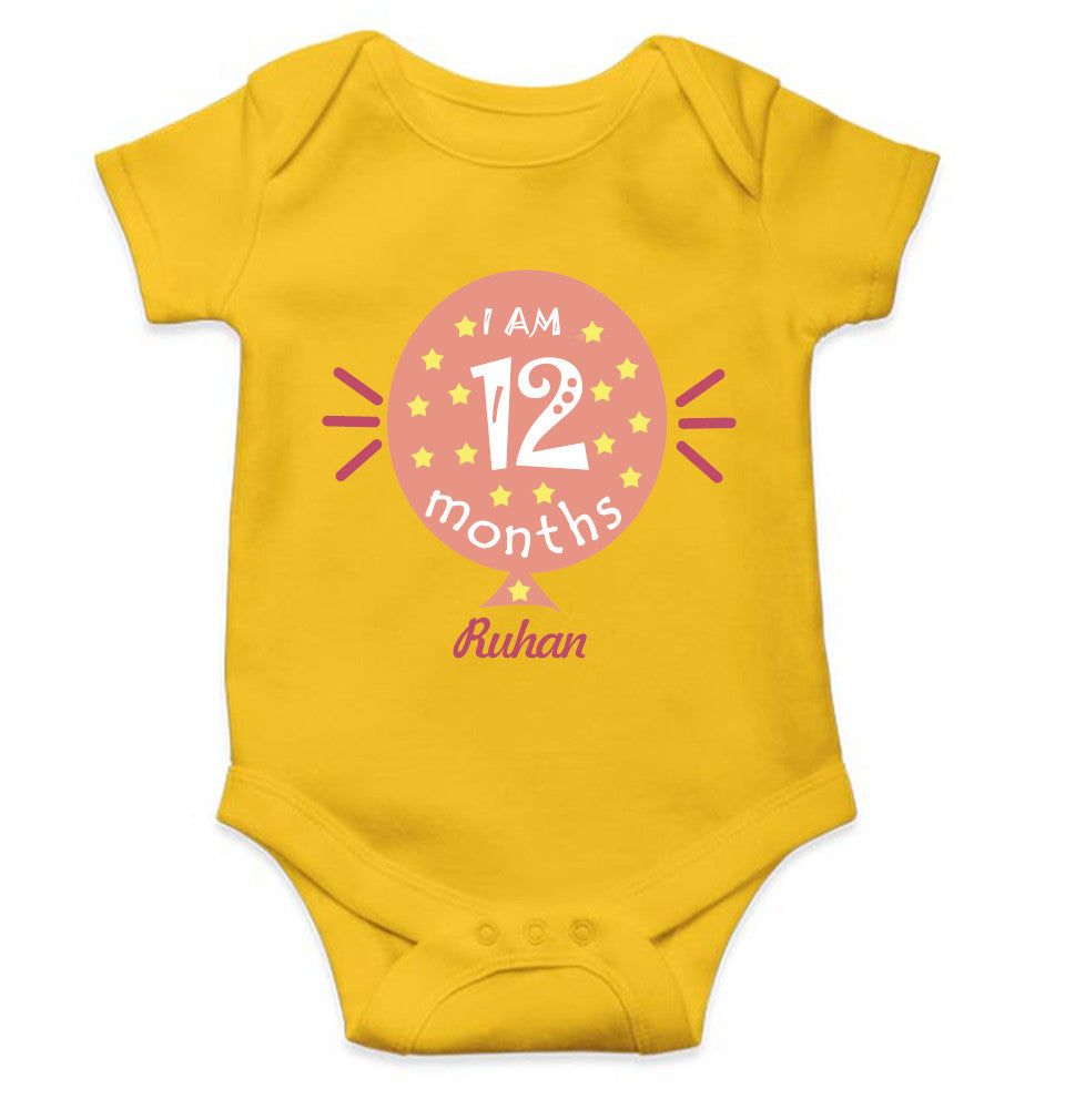 I Am Twelve Months Rompers for Baby Boy- FunkyTeesClub