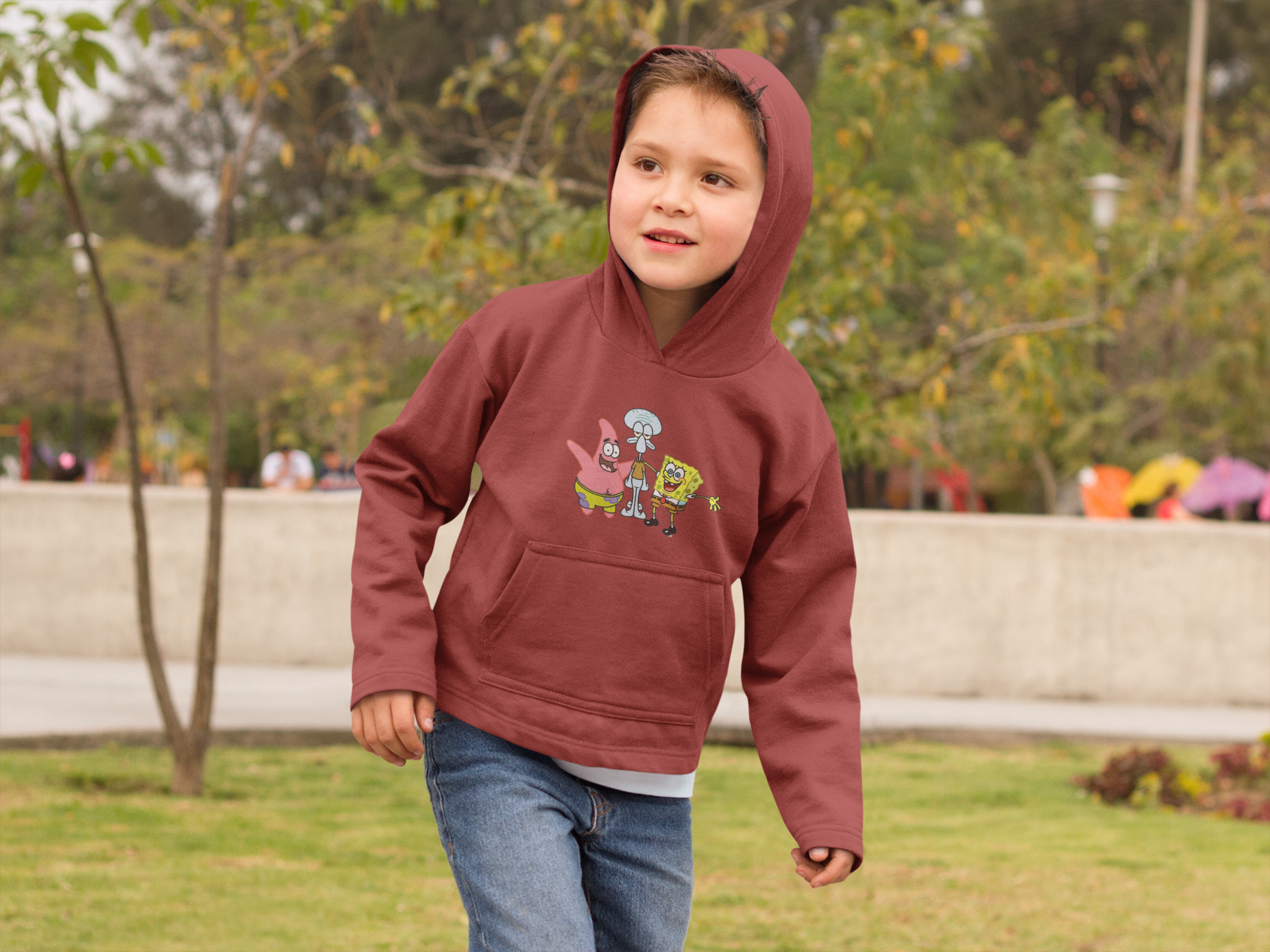Cute Cartoon Boy Hoodies-FunkyTeesClub