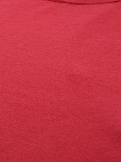 Plain Red Full Sleeves T-Shirt-FunkyTeesClub