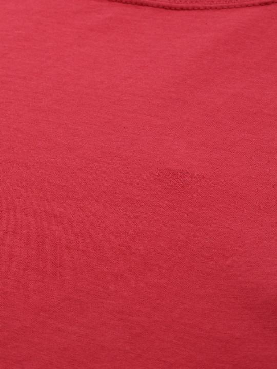 Plain Red Full Sleeves T-Shirt-FunkyTeesClub