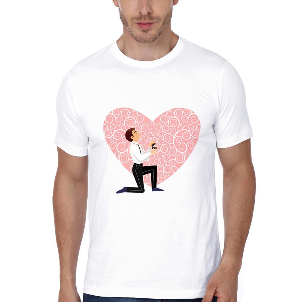 Propose Couple Half Sleeves T-Shirts -FunkyTees