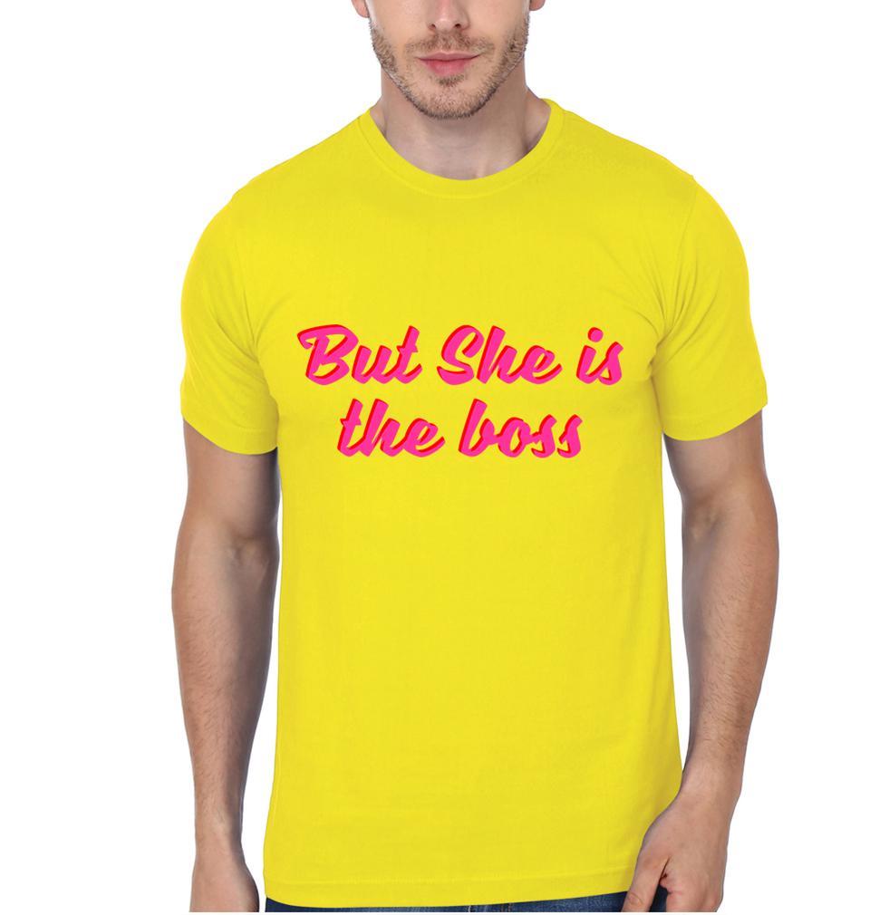 He is Man Couple Half Sleeves T-Shirts -FunkyTees