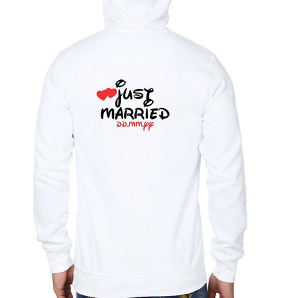 Just Married Couple Hoodie-FunkyTees
