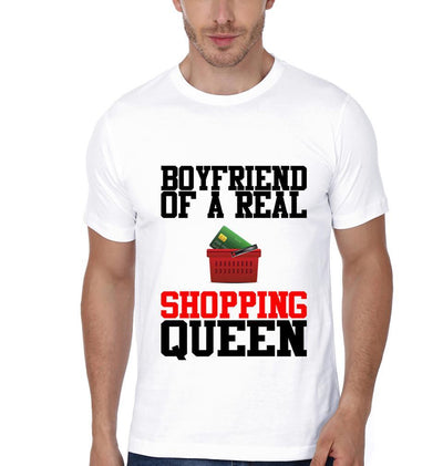 GF BF Couple Half Sleeves T-Shirts -FunkyTees