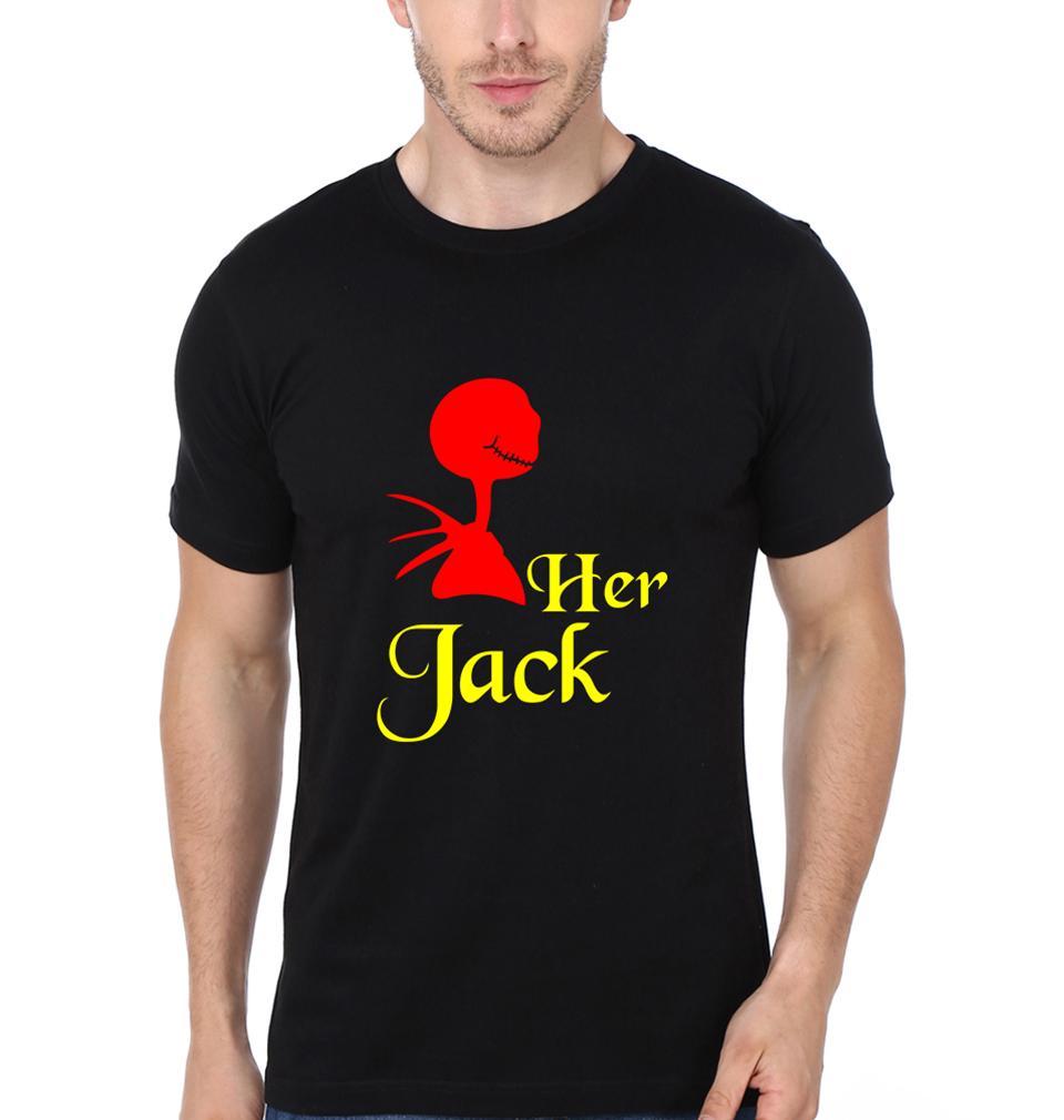 Jack Sally Couple Half Sleeves T-Shirts -FunkyTees