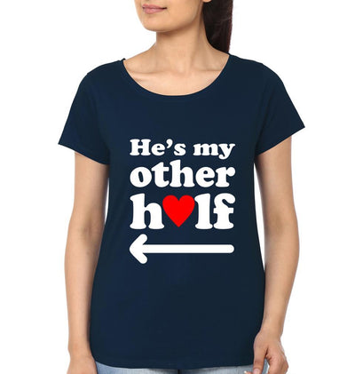 Other Half Couple Half Sleeves T-Shirts -FunkyTees