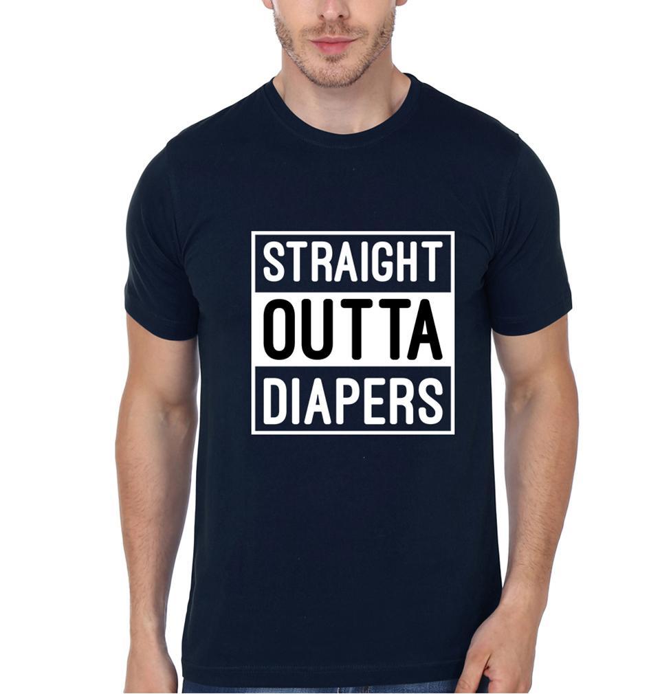 Straight Outta Diapers Brother-Brother Half Sleeves T-Shirts -FunkyTees