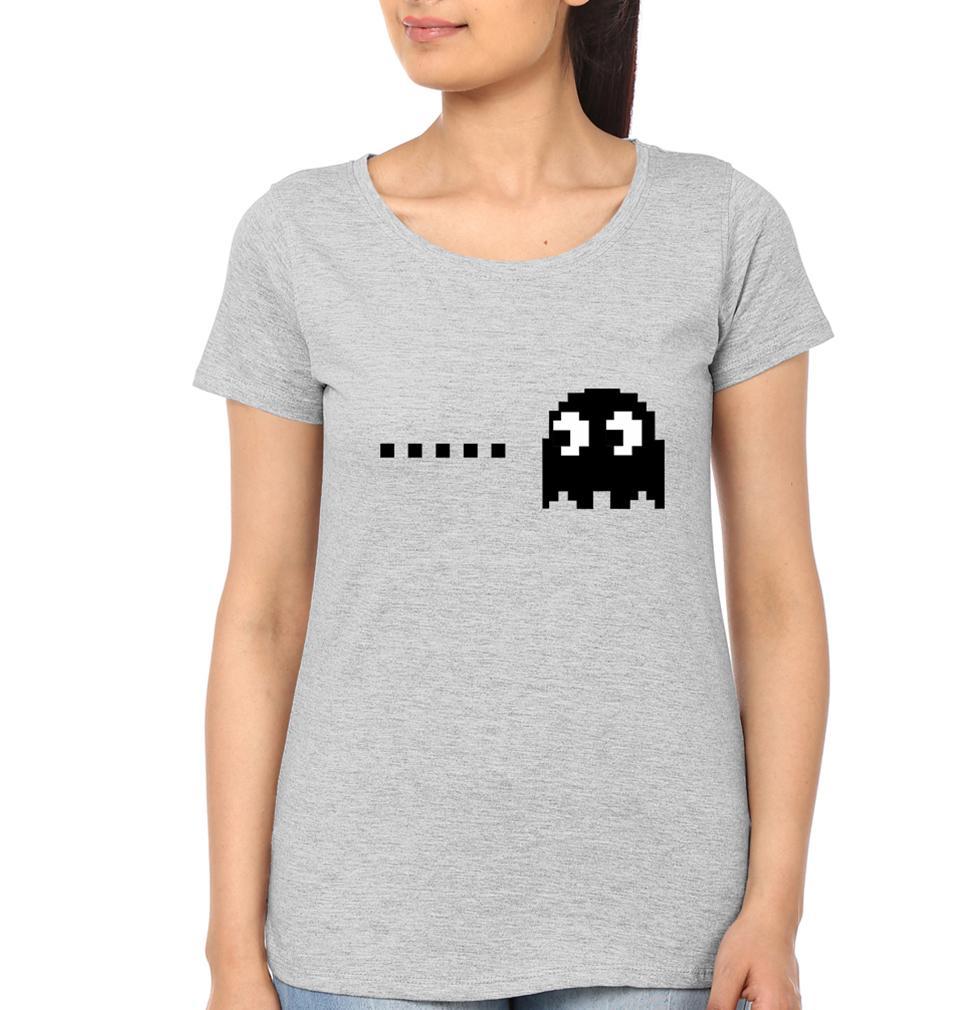 Pacman Couple Half Sleeves T-Shirts -FunkyTees