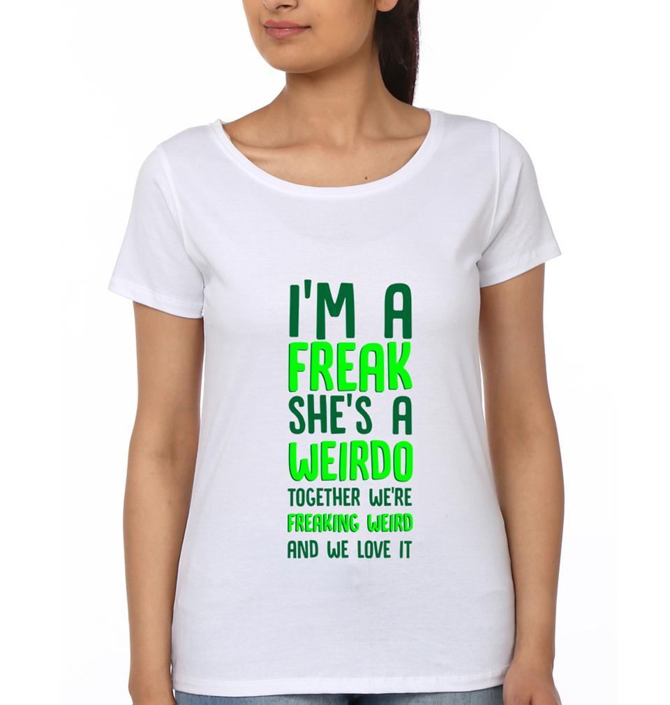 Freaking weird Sister Sister Half Sleeves T-Shirts -FunkyTees