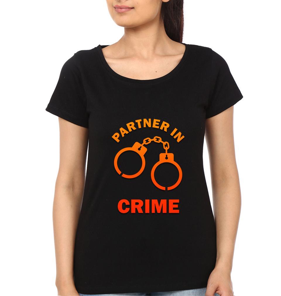 Partner in Crime BFF Half Sleeves T-Shirts-FunkyTees