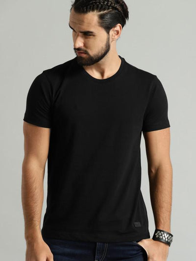 Navy Blue Black White Combo Half Sleeve T-Shirts [Pack of 3]-FunkyTeesClub