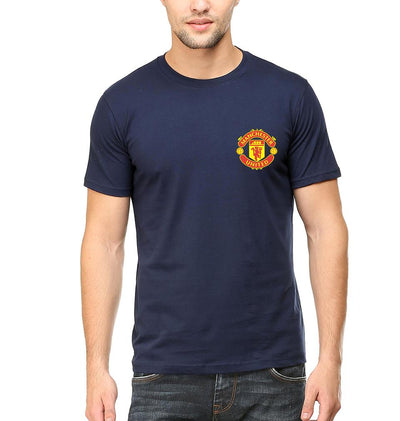 Manchester United Logo Men Half Sleeves T-Shirts-FunkyTeesClub