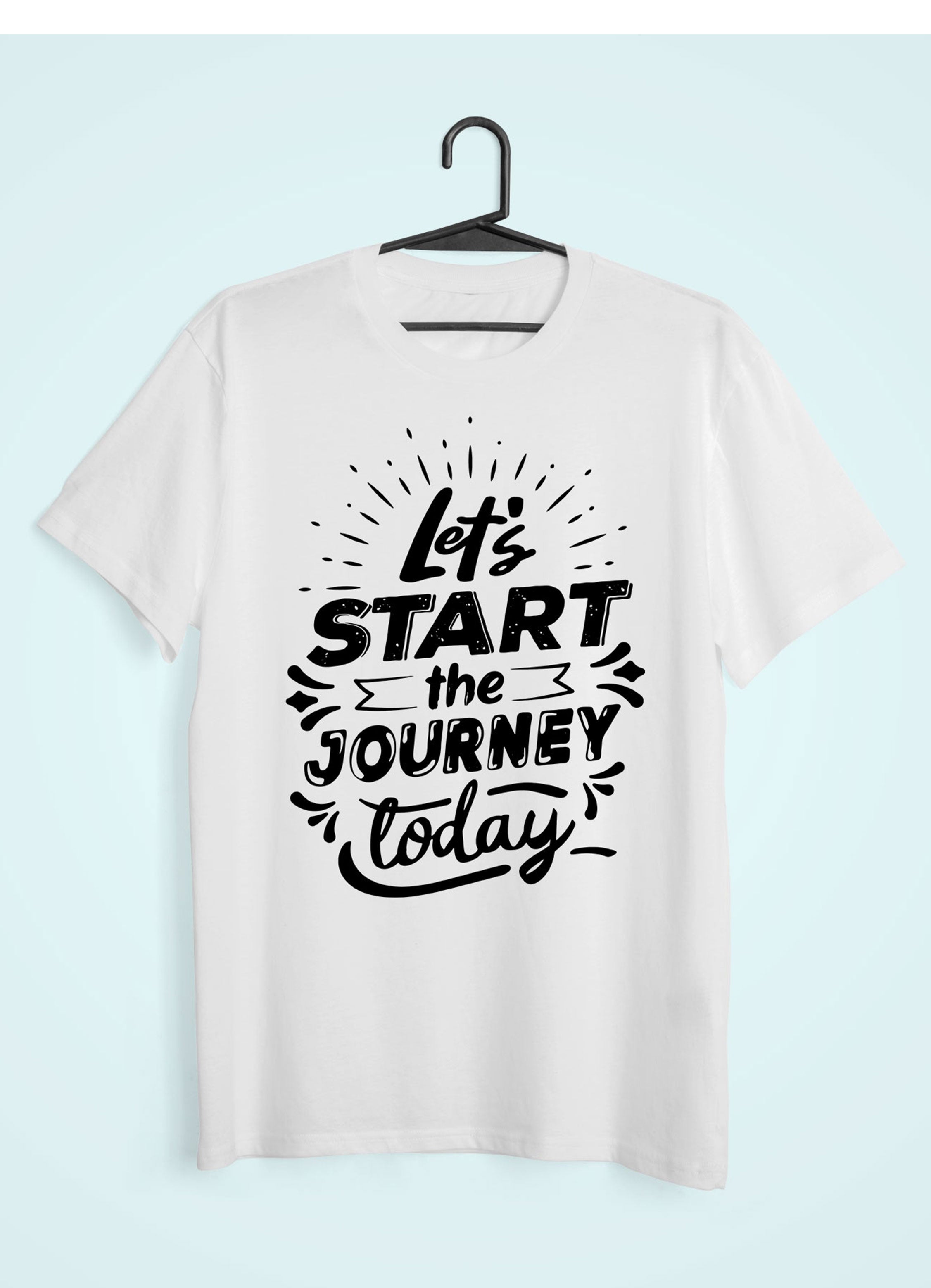 Lets Start The Journey Mens Half Sleeves T-shirt- FunkyTeesClub