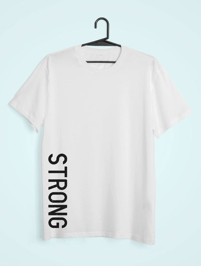 Strong Mens Half Sleeves T-shirt- FunkyTeesClub