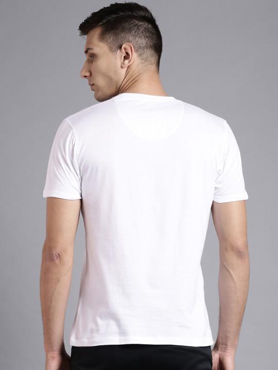 Plain White V Neck T-Shirt-FunkyTeesClub