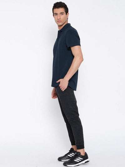 Plain Navy Blue Polo T-Shirt-FunkyTeesClub