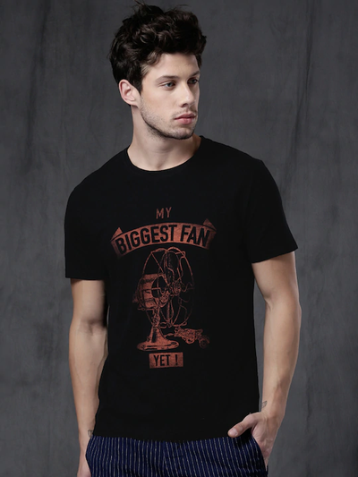 My Biggest Fan Yet Round Neck Mens Half Sleeves T-shirt- FunkyTeesClub