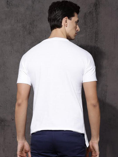 Navy Blue Black White Combo Half Sleeve T-Shirts [Pack of 3]-FunkyTeesClub