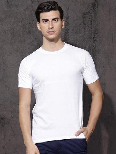 Navy Blue Black White Combo Half Sleeve T-Shirts [Pack of 3]-FunkyTeesClub