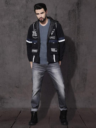 Plain charcoal melange Half Sleeves T-Shirt-FunkyTeesClub