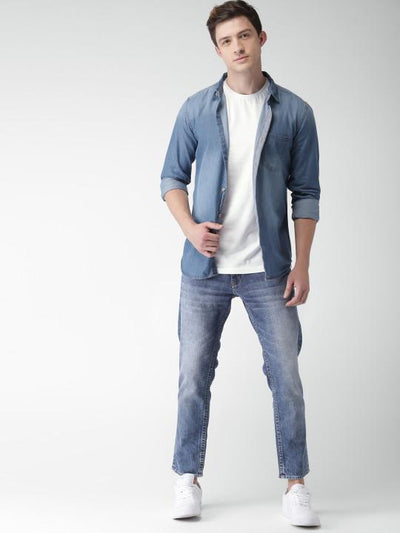 Plain White Full Sleeves T-Shirt-FunkyTeesClub