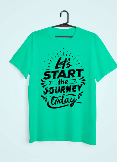 Lets Start The Journey Women Half Sleeves T-shirt- FunkyTeesClub