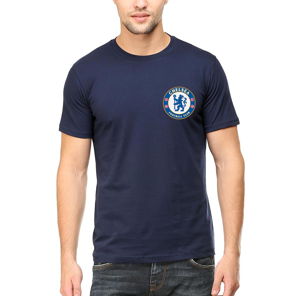 Chelsea Logo Men Half Sleeves T-Shirts-FunkyTeesClub