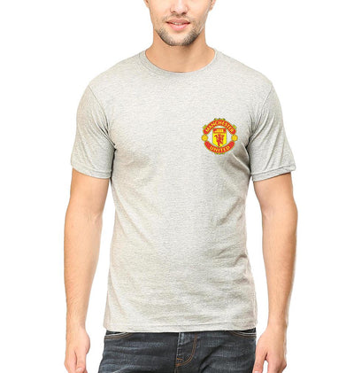 Manchester United Logo Men Half Sleeves T-Shirts-FunkyTeesClub